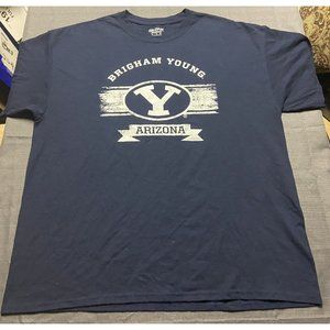 Brigham Young Arizona Navy Graphic Logo Crew Neck Tee XL